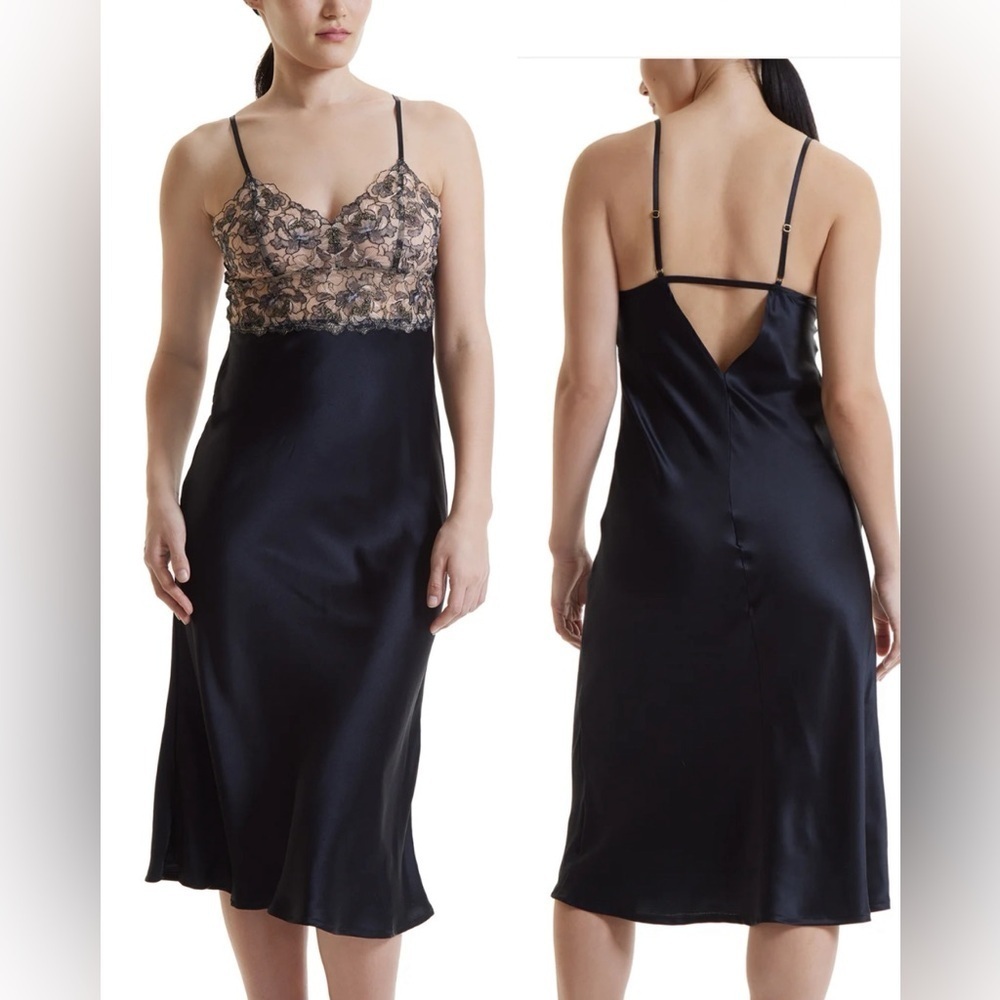 Hanky Panky X Prabal Gurung Rosegold Slip Dress Silk 100% Luxurious Designer,M